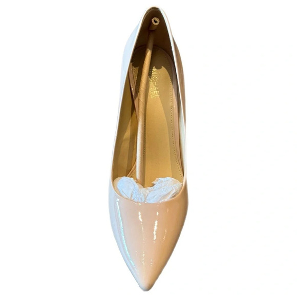 Michael Kors MK Classic Nude Patent  Leather Pointed Toe Heel Pump Size 8 Career - Picture 8 of 16